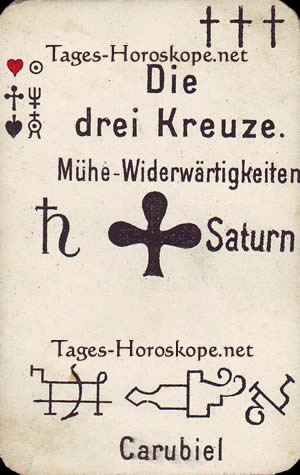 Tageshoroskop für heute, die drei Kreuze